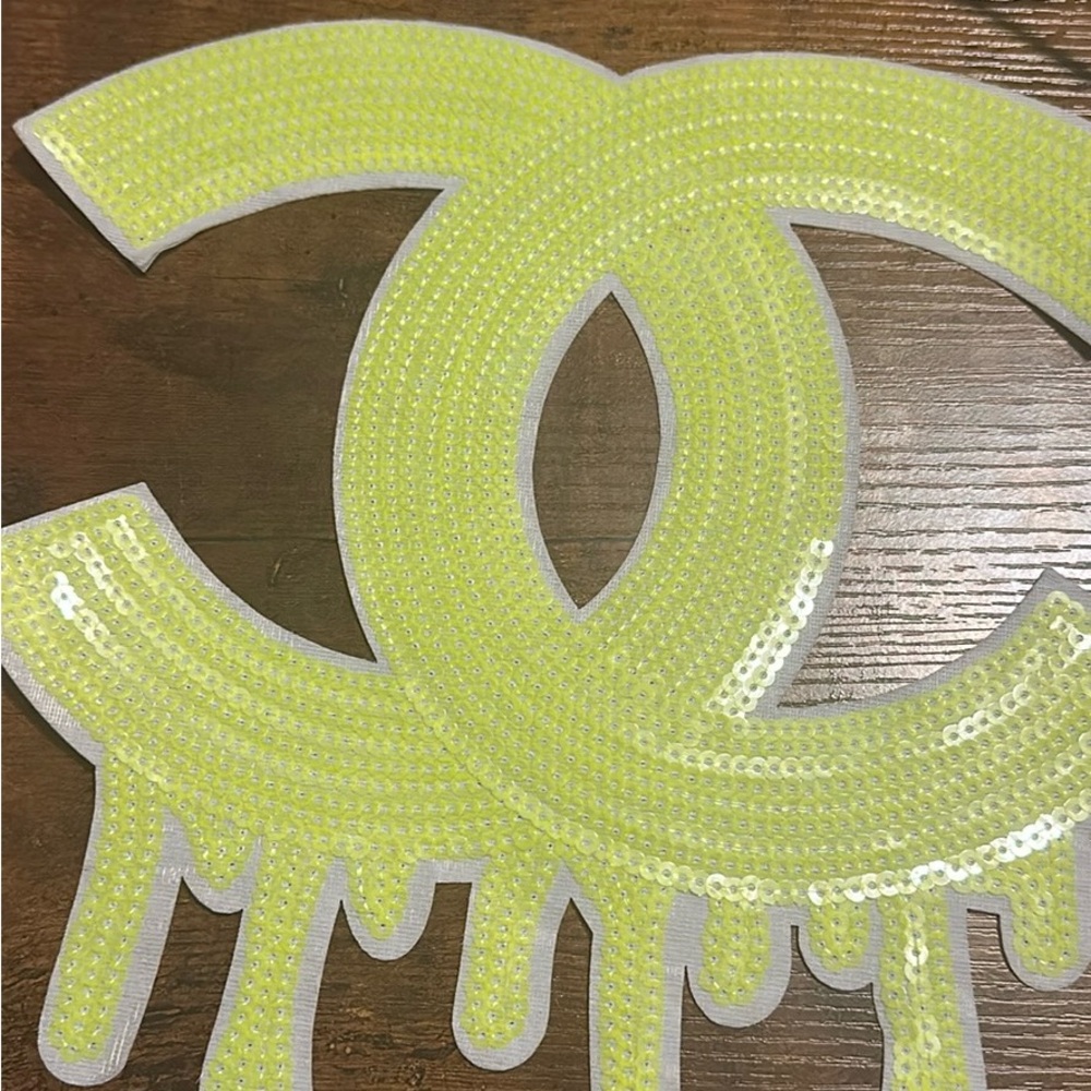 CHANEL Vibrant Yellow Sequin Emblem
